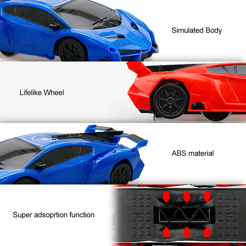 RC Wall Climbing Car With Light Ceiling Anti Gravity 360 Rotating Model Electric Stunt Drifting Vehicle Toys for children